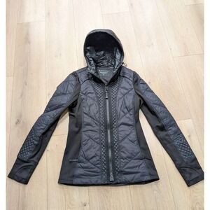 Athleta Rock Ridge Coat Puffer Jacket Women XS PRIMALOFT Quilted Thumb Hole Hood